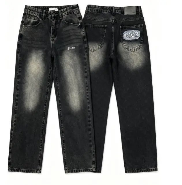 Dior Jeans Straight-leg with logo patch — Style 2