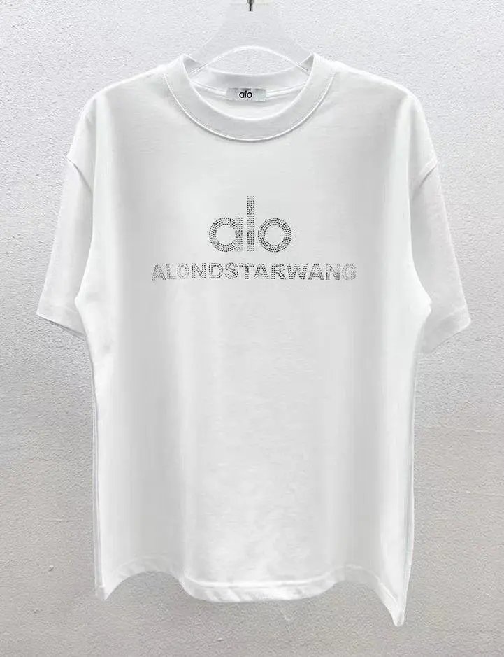 Alo Yoga T-Shirts Short-Sleeve Logo Graphic T-Shirt — Style 25