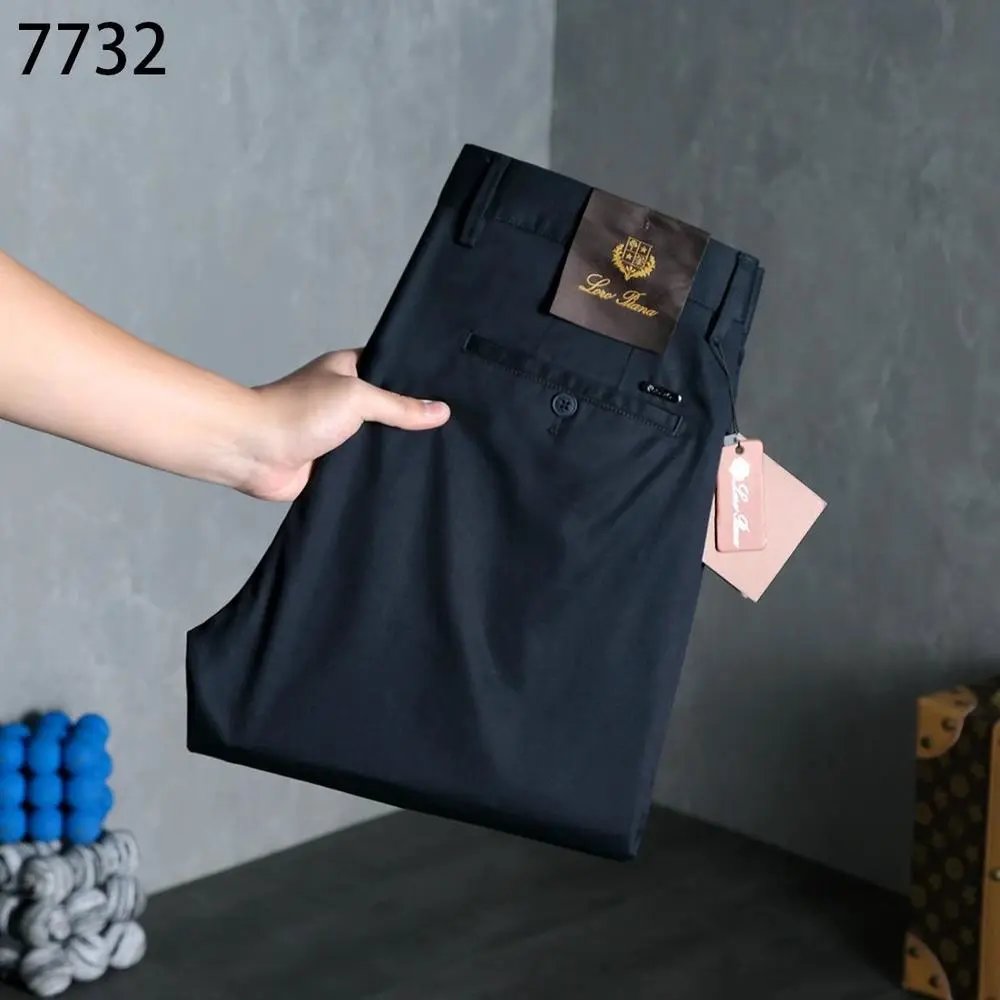 Loro Piana Trousers Flat-front with buttoned back pockets image 5