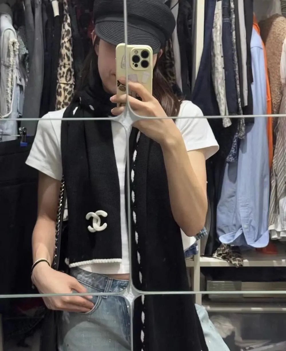 Chanel Scarves Knitted CC Logo Scarf — Style 14