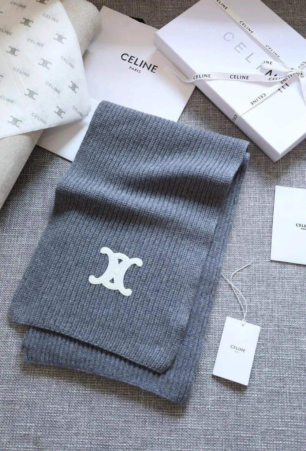 Chanel Scarves Knitted CC Logo Scarf — Style 36