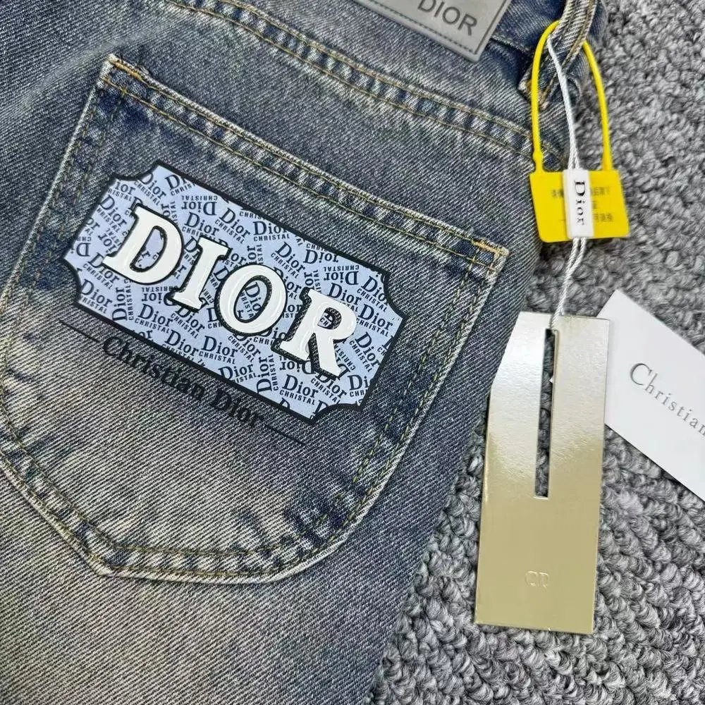 Dior Jeans Straight-leg with logo patch image 8