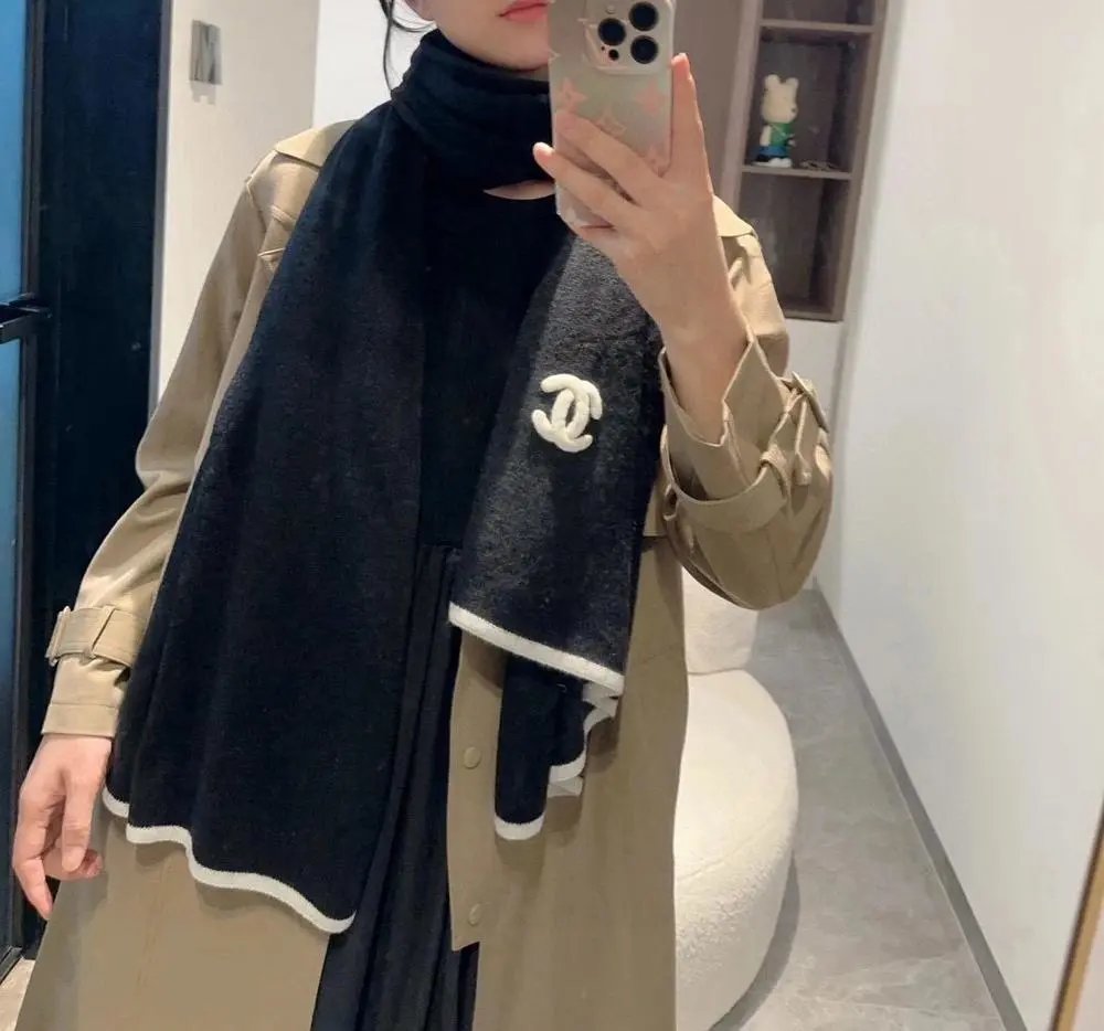Chanel Scarves Knitted CC Logo Scarf — Style 6