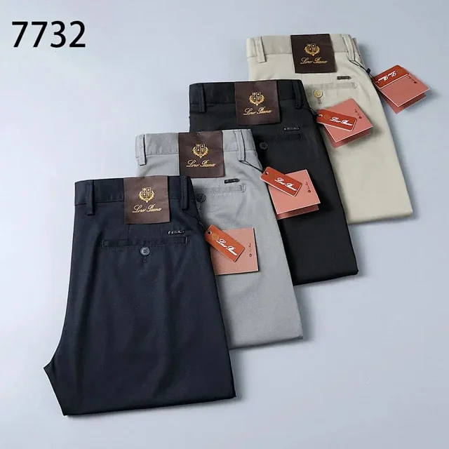 Loro Piana Trousers Flat-front with buttoned back pockets product detail image 1