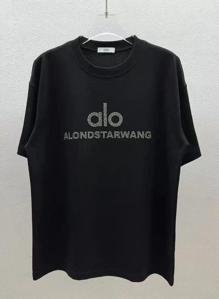 Alo Yoga T-Shirts Short-Sleeve Logo Graphic T-Shirt — Style 26
