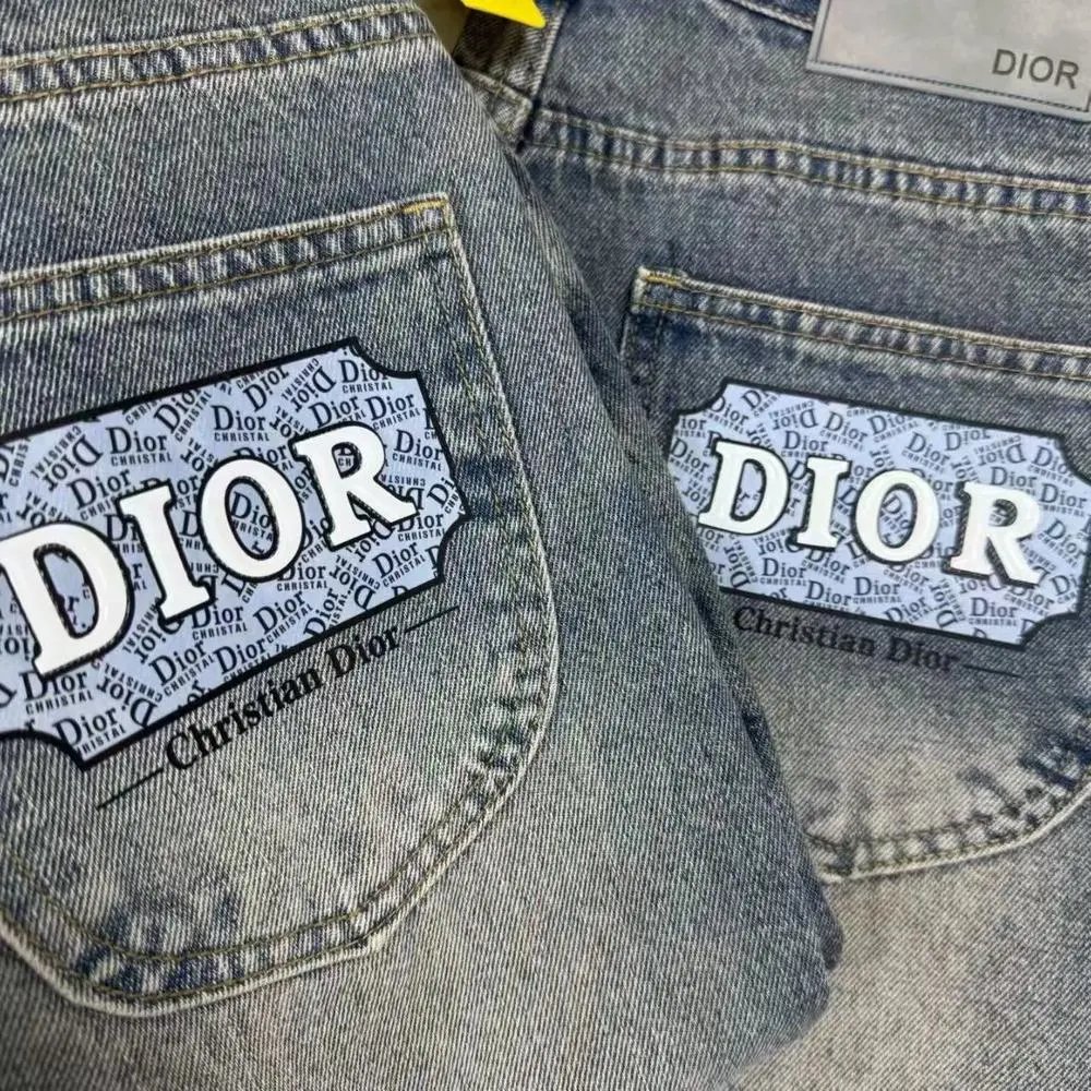 Dior Jeans Straight-leg with logo patch image 9