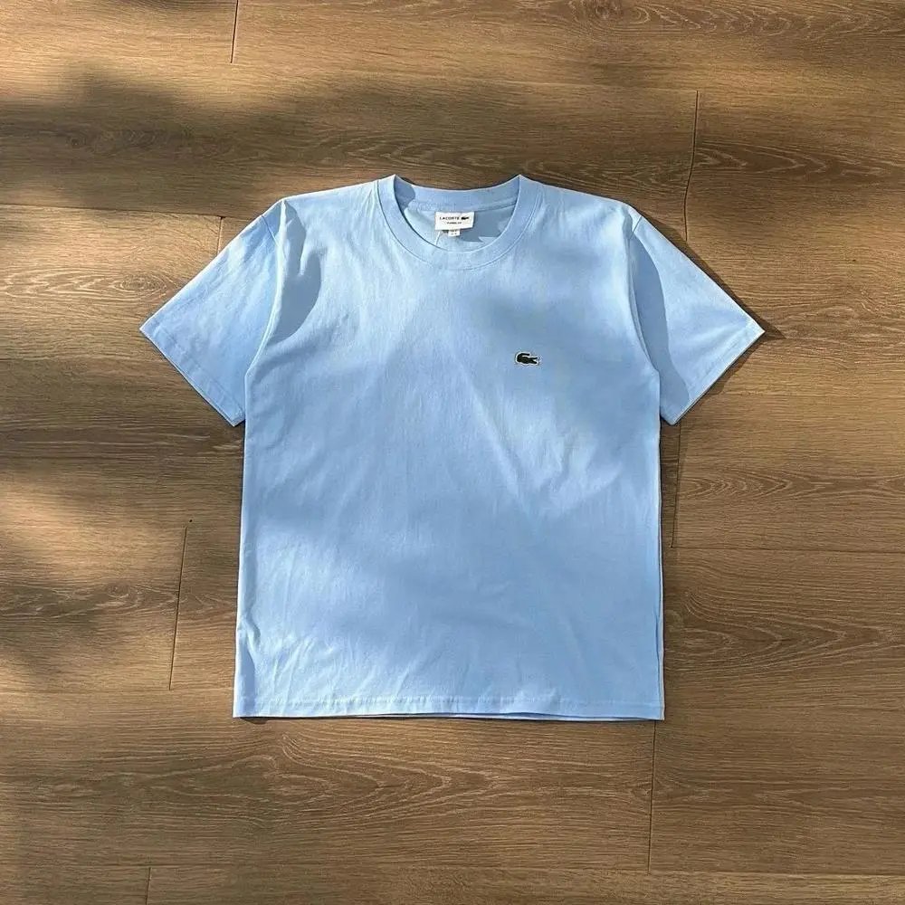 Lacoste T-Shirts Short-Sleeve Crew-Neck Crocodile Logo — Style 3