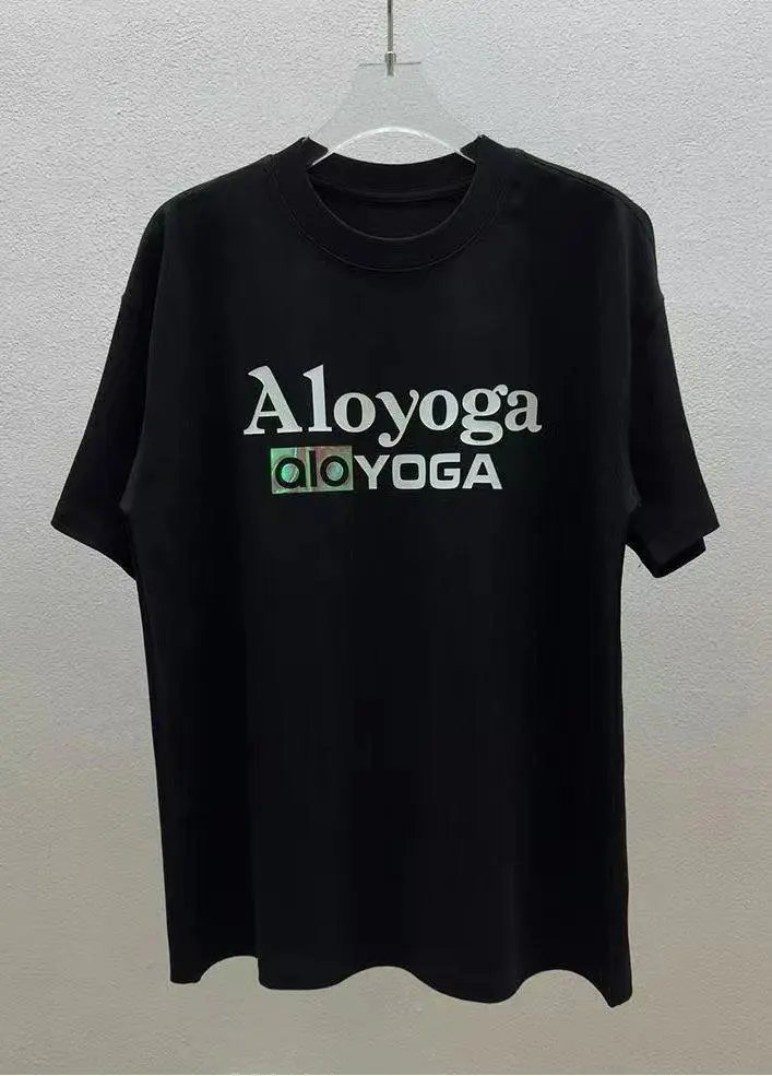 Alo Yoga T-Shirts Short-Sleeve Logo Graphic T-Shirt — Style 14