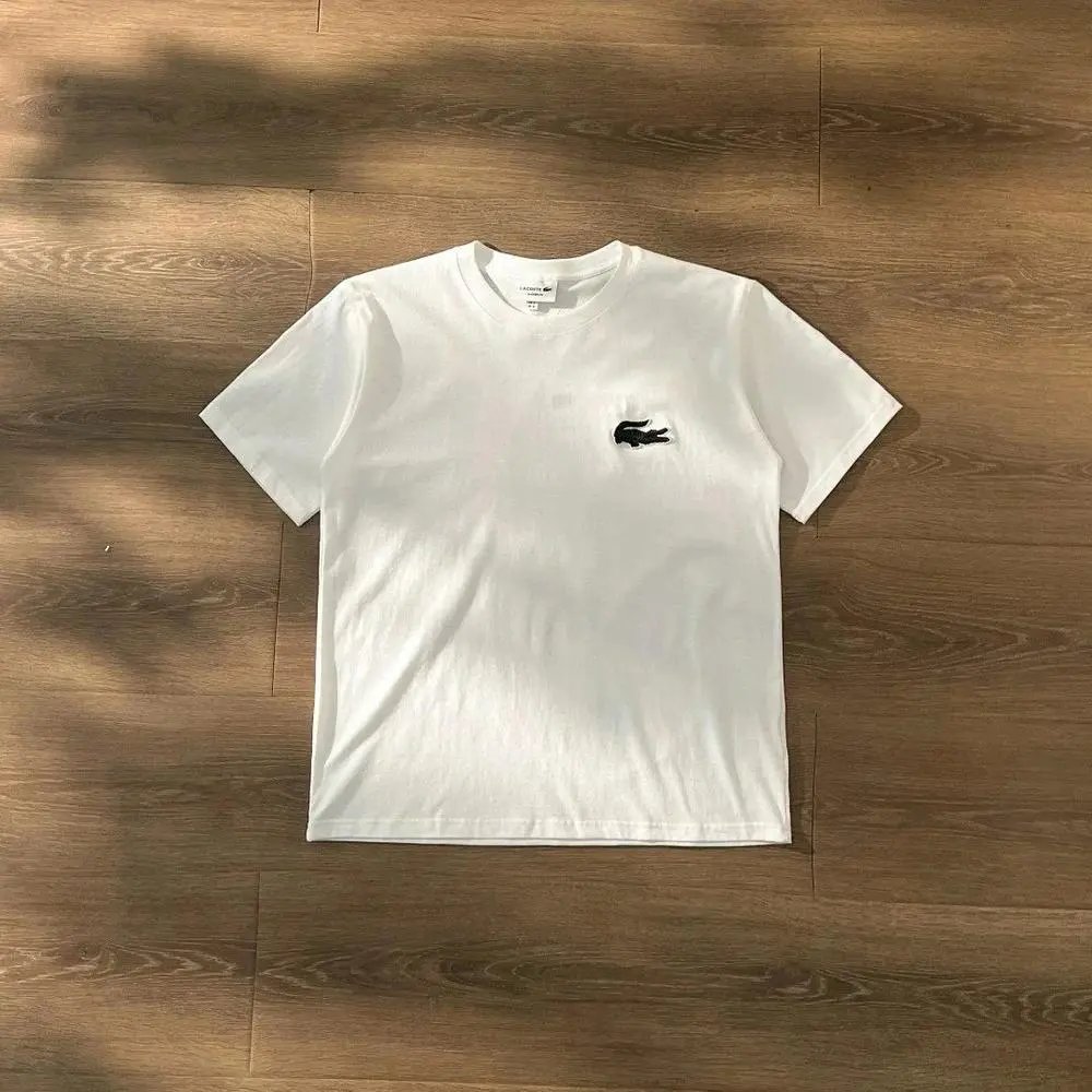 Lacoste T-Shirts Short-Sleeve Crew-Neck Crocodile Logo image 4