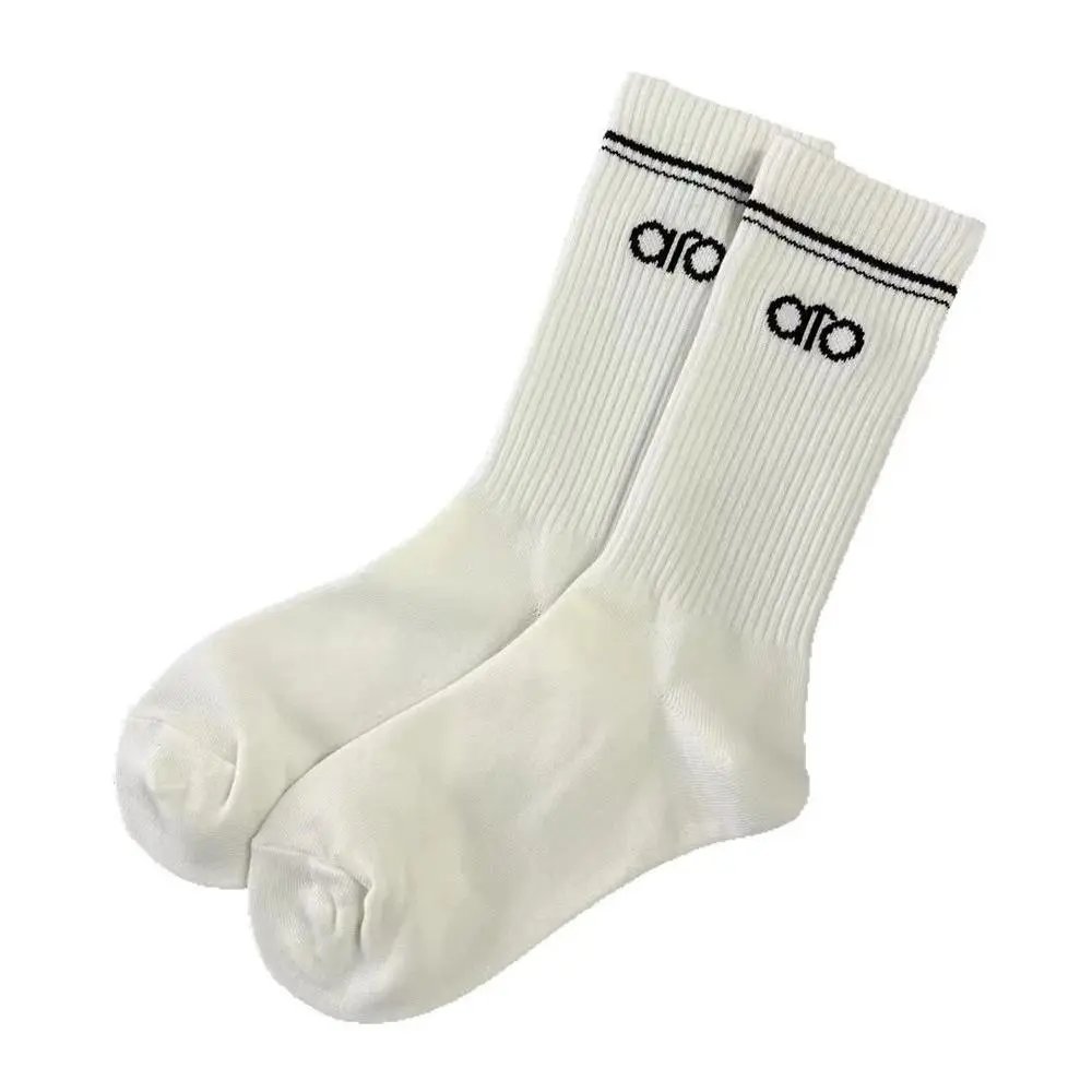 Alo Socks Ribbed crew with striped cuffs image 6