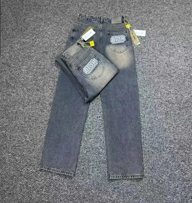Dior Jeans Straight-leg with logo patch product detail image 7