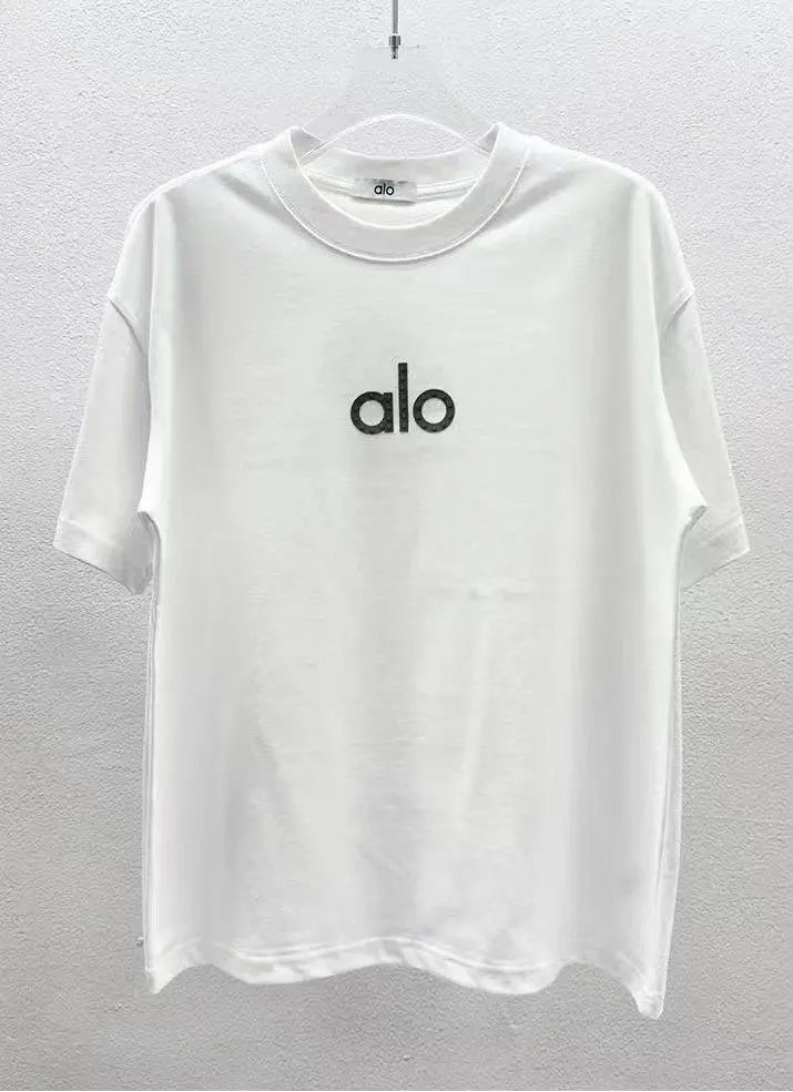 Alo Yoga T-Shirts Short-Sleeve Logo Graphic T-Shirt — Style 30