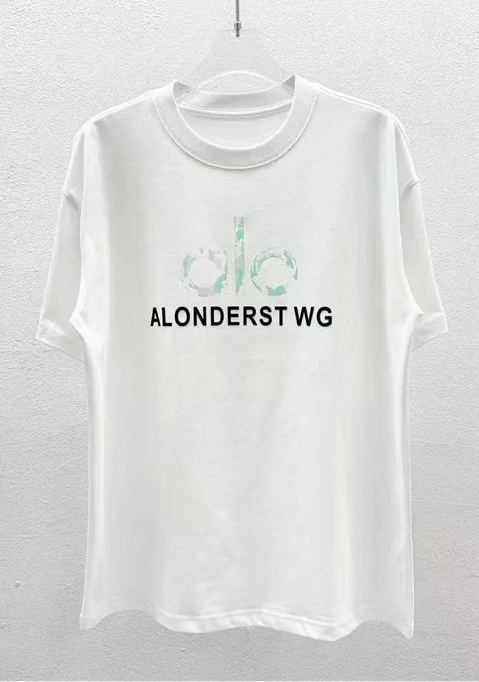 Alo Yoga T-Shirts Short-Sleeve Logo Graphic T-Shirt — Style 12
