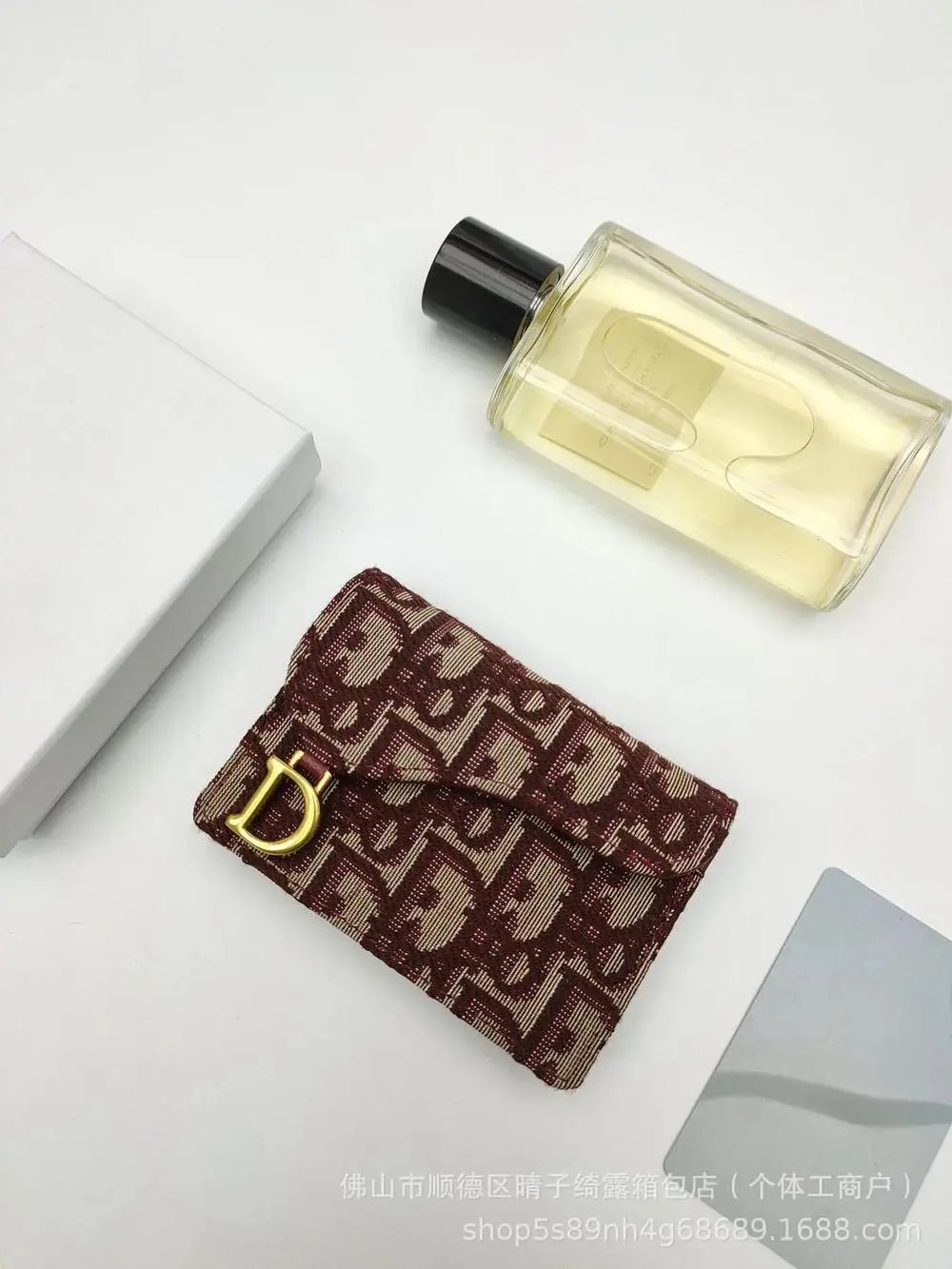 Dior Wallets & Card Holders Oblique canvas snap holder with D-shaped metal clasp — Style 4