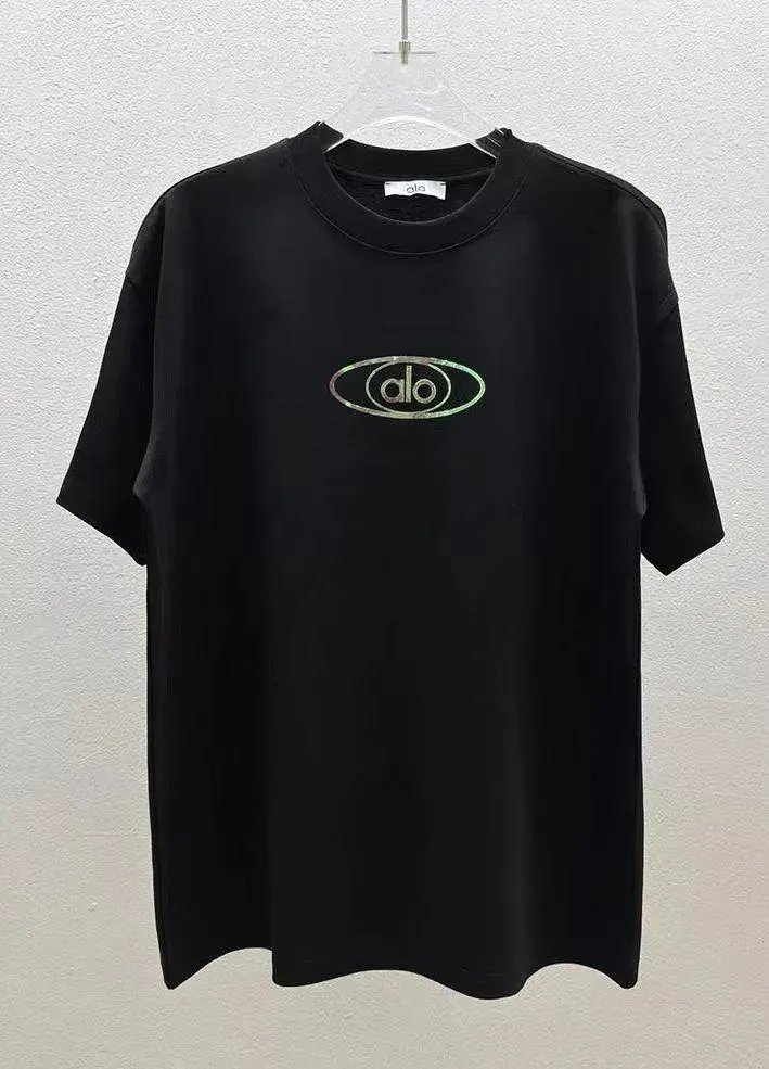 Alo Yoga T-Shirts Short-Sleeve Logo Graphic T-Shirt — Style 19