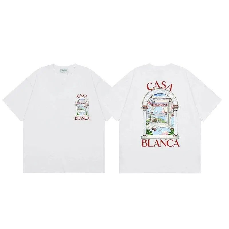 Casablanca T-Shirts Short-Sleeve Graphic Print — Style 39