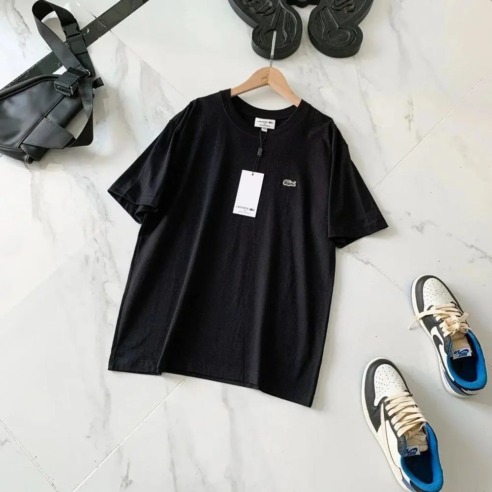 Lacoste T-Shirts Short-Sleeve Crew-Neck Crocodile Logo — Style 32