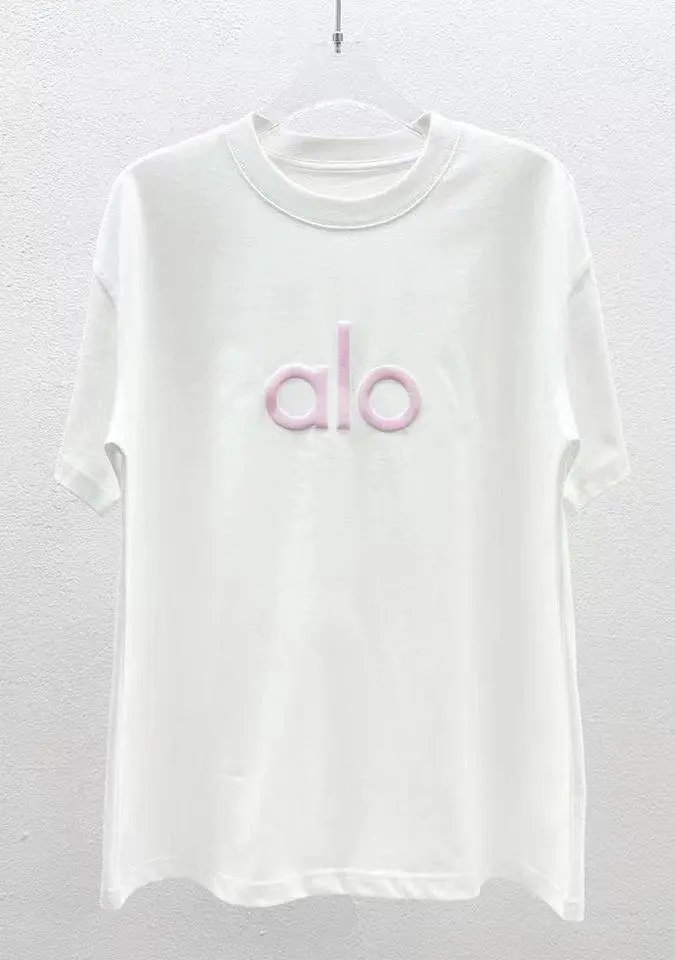 Alo Yoga T-Shirts Short-Sleeve Logo Graphic T-Shirt — Style 7