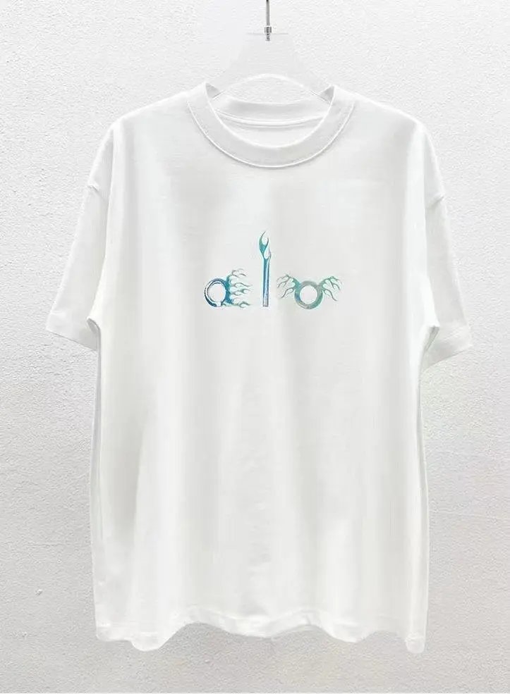 Alo Yoga T-Shirts Short-Sleeve Logo Graphic T-Shirt — Style 23