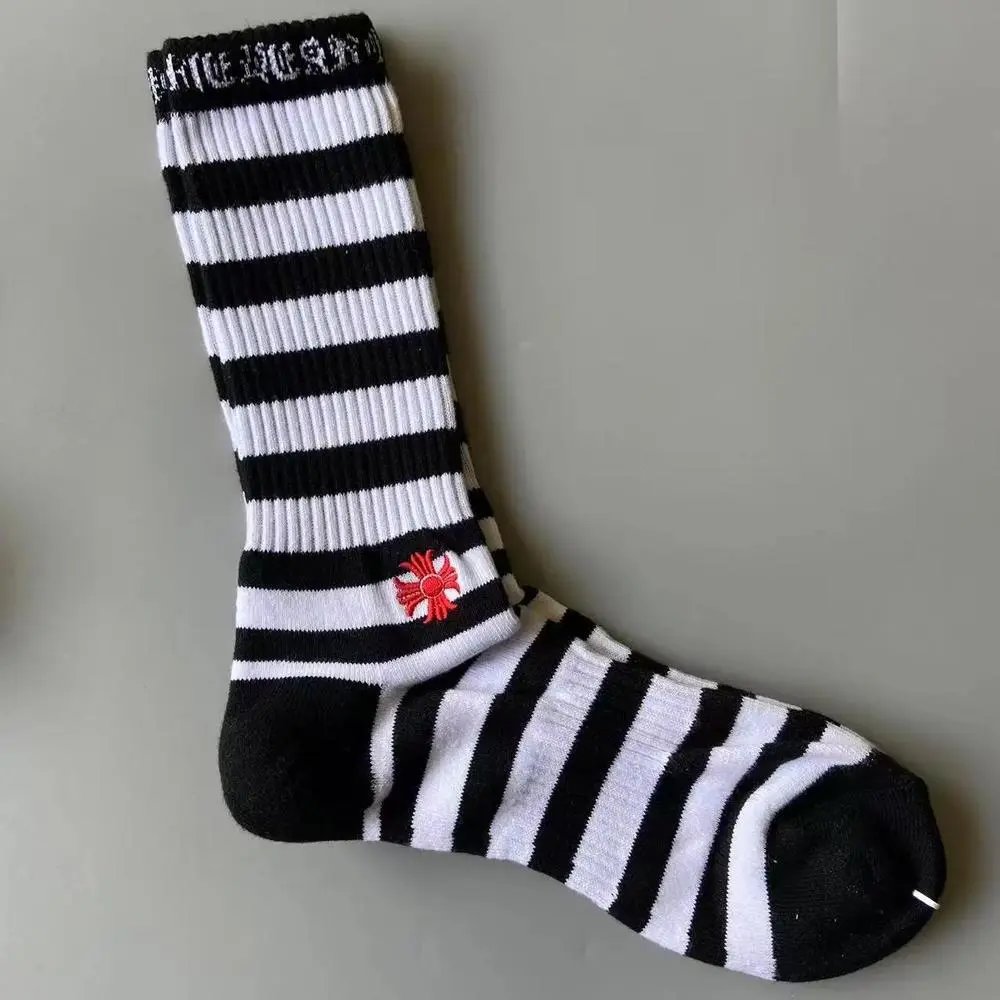 Chrome Hearts Socks Striped crew — Style 2