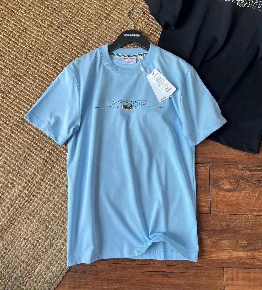 Lacoste T-Shirts Short-Sleeve Crew-Neck Crocodile Logo — Style 26