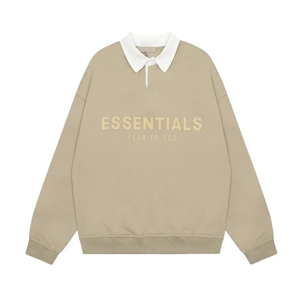 Fear of God Hoodies & Sweatshirts Essentials logo polo-collar sweatshirt image 5