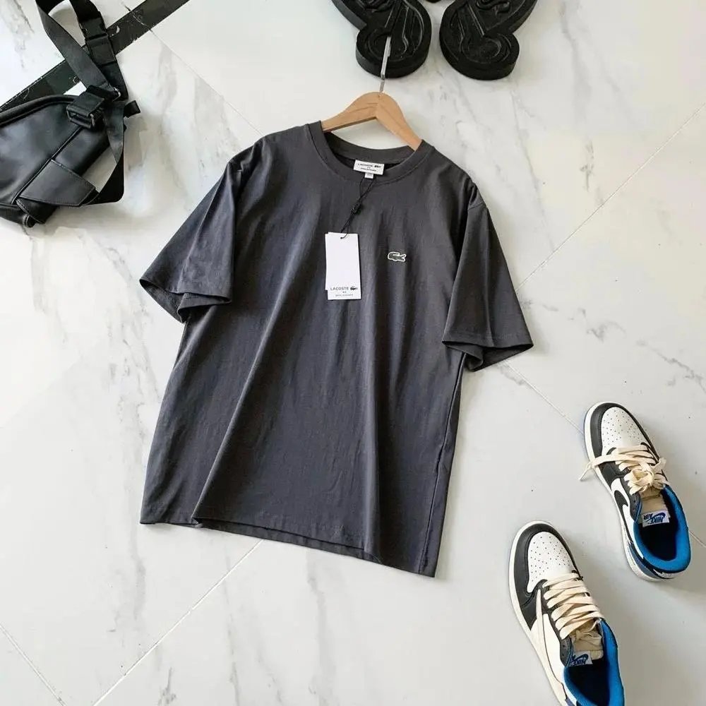 Lacoste T-Shirts Short-Sleeve Crew-Neck Crocodile Logo — Style 34