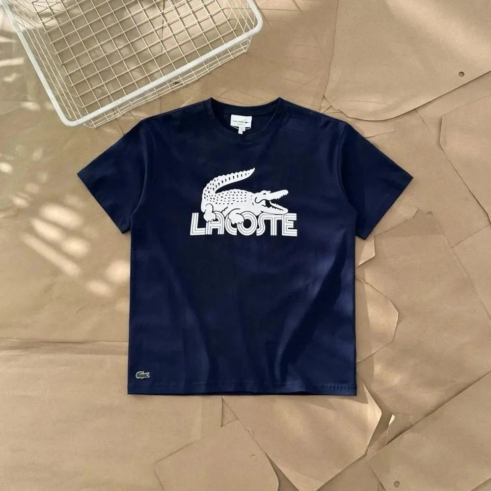 Lacoste T-Shirts Short-Sleeve Crew-Neck Crocodile Logo image 2
