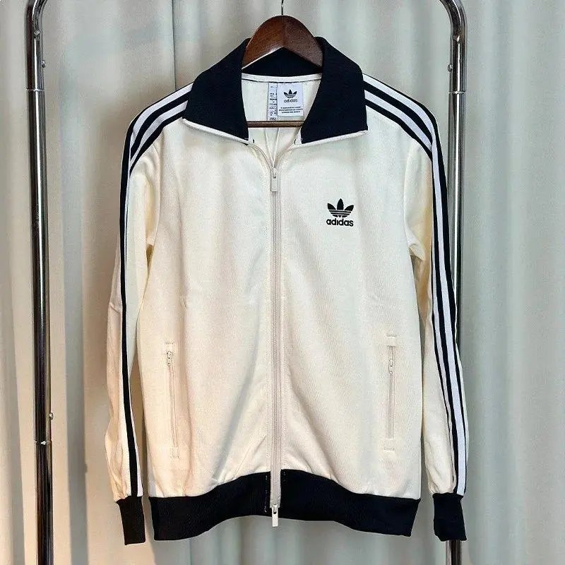Adidas Jackets Three-Stripe Zip-Up Track Jacket — Style 4
