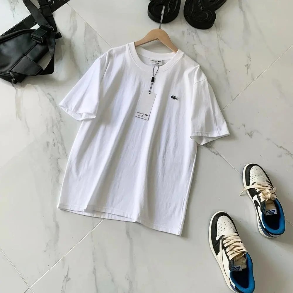 Lacoste T-Shirts Short-Sleeve Crew-Neck Crocodile Logo — Style 33