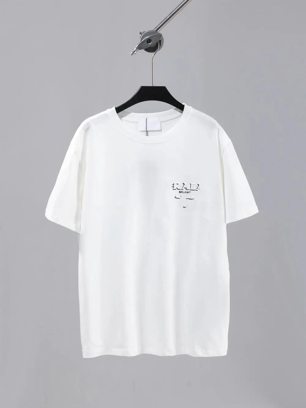 Prada T-Shirts Short-sleeve crew-neck logo — Style 1