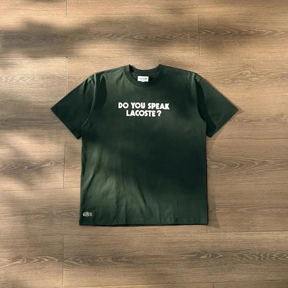Lacoste T-Shirts Short-Sleeve Crew-Neck Crocodile Logo — Style 9