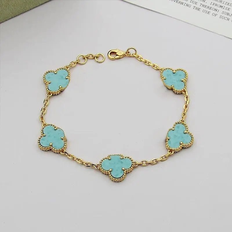Unbranded Jewelry Clover Motif Chain Bracelet — Style 22