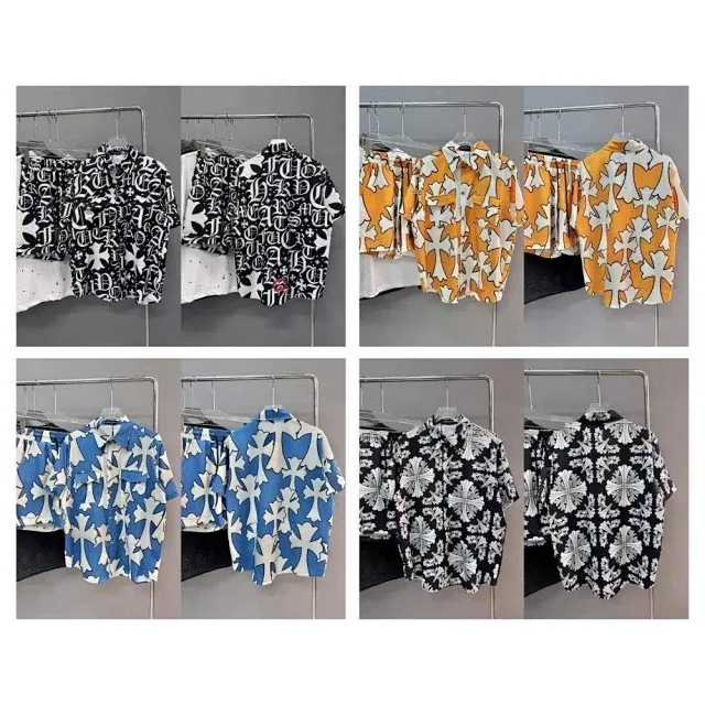 Chrome Hearts Matching Sets Short-Sleeve Printed Shirt and Shorts Set product detail image 1