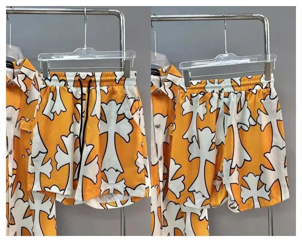 Chrome Hearts Matching Sets Short-Sleeve Printed Shirt and Shorts Set — Style 4