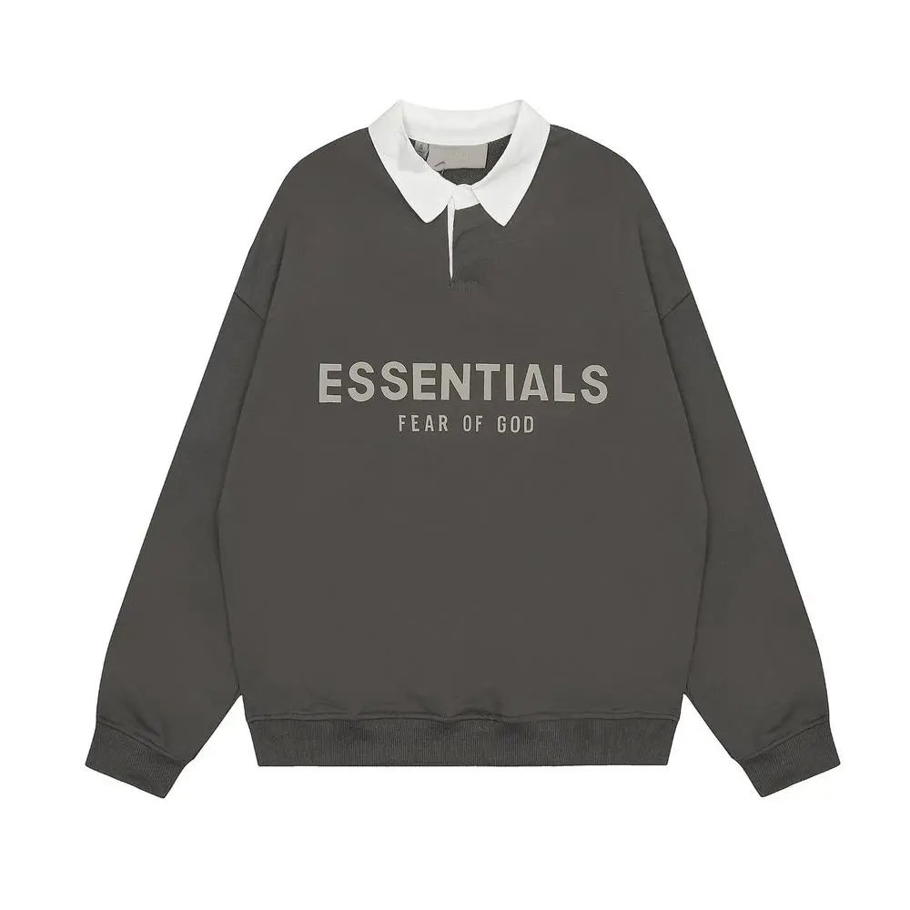 Fear of God Hoodies & Sweatshirts Essentials logo polo-collar sweatshirt image 2