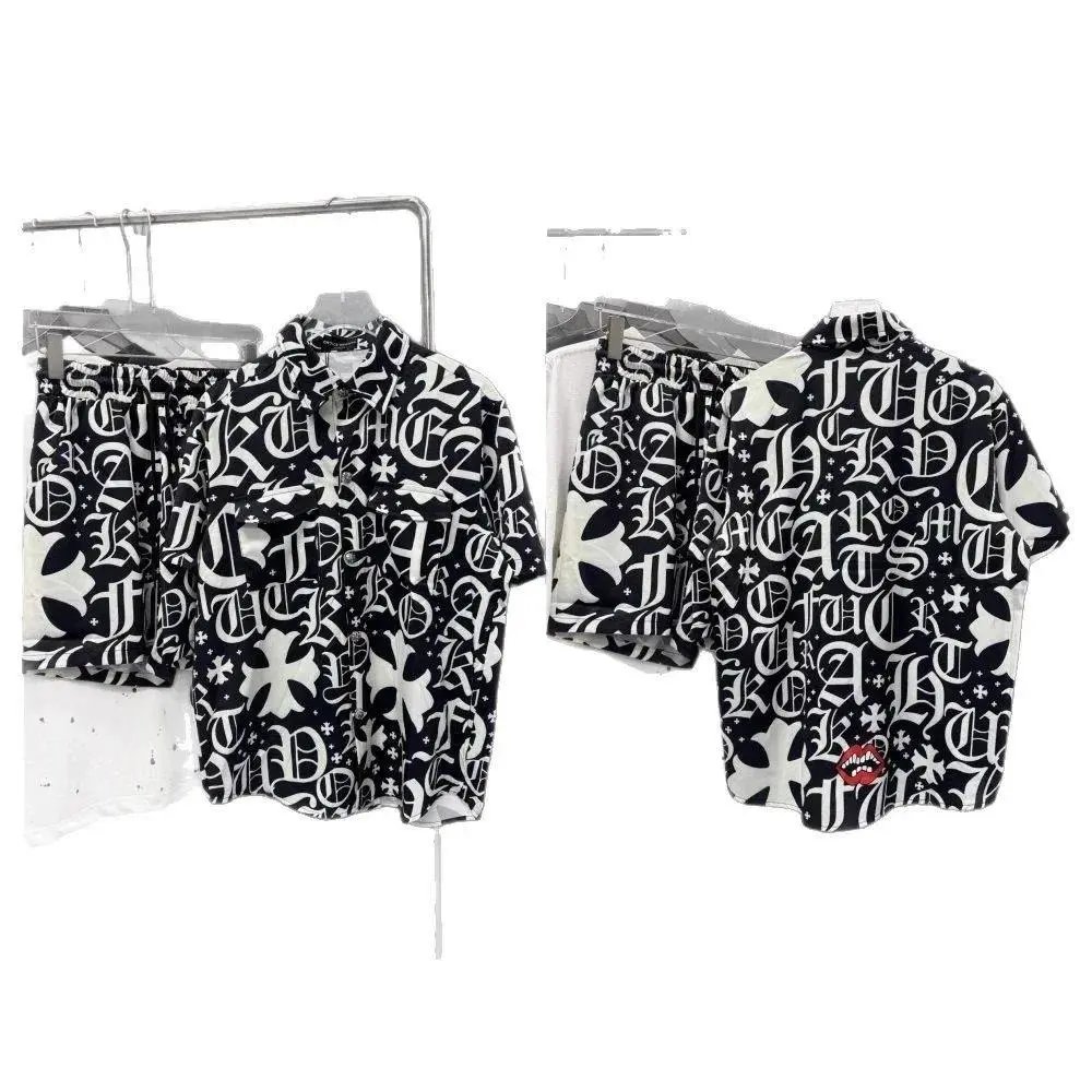 Chrome Hearts Matching Sets Short-Sleeve Printed Shirt and Shorts Set image 5