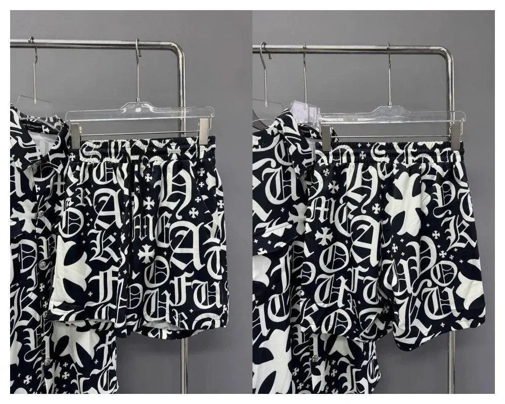 Chrome Hearts Matching Sets Short-Sleeve Printed Shirt and Shorts Set — Style 8