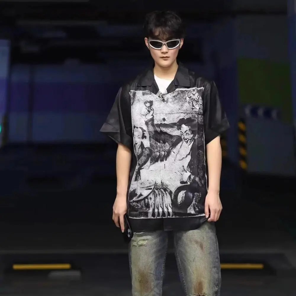 Unbranded Shirts Short-Sleeve Camp-Collar Button-Up Graphic Shirt image 4