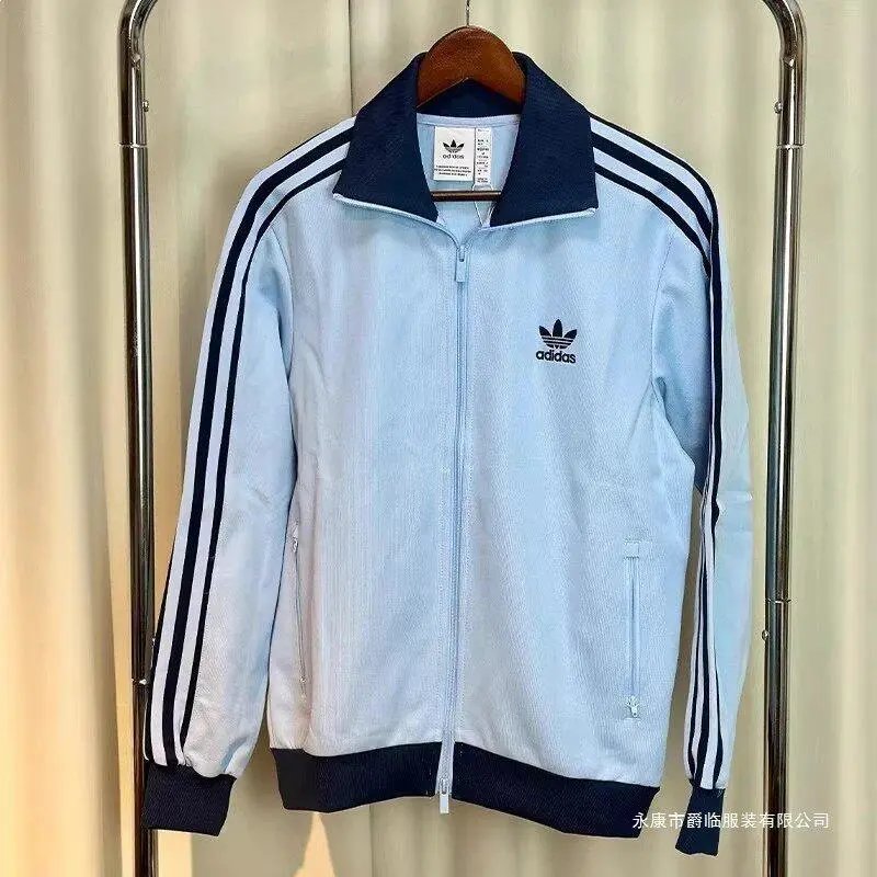 Adidas Jackets Three-Stripe Zip-Up Track Jacket image 2