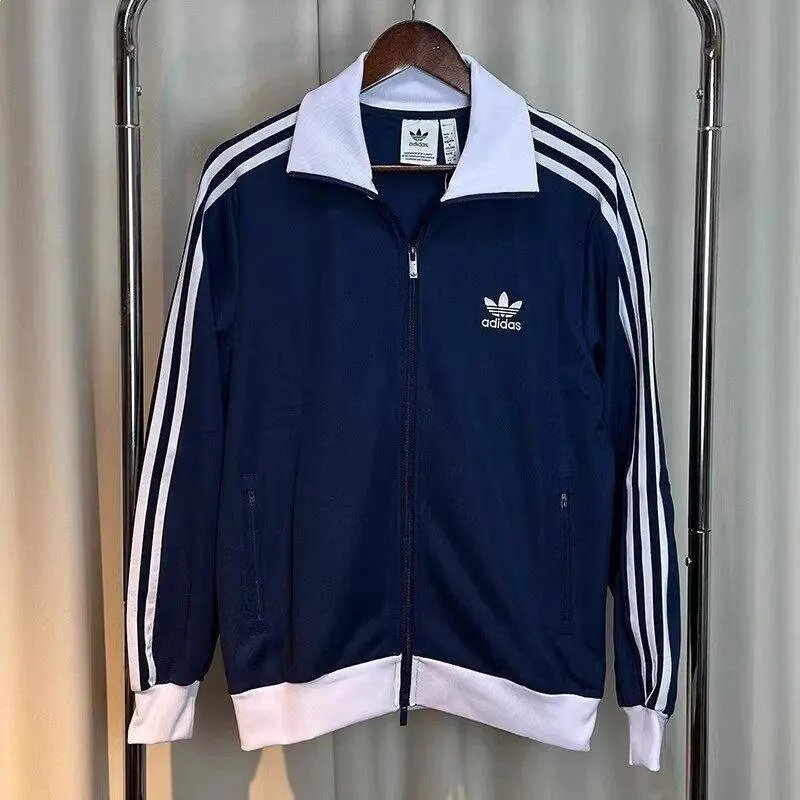 Adidas Jackets Three-Stripe Zip-Up Track Jacket — Style 3