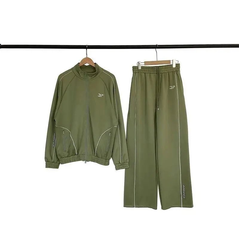 Broken Planet Market Tracksuits Zip-up track jacket and wide-leg trousers with contrast piping image 2