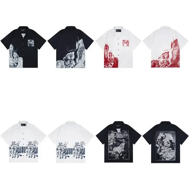 Unbranded Shirts Short-Sleeve Camp-Collar Button-Up Graphic Shirt product detail image 1