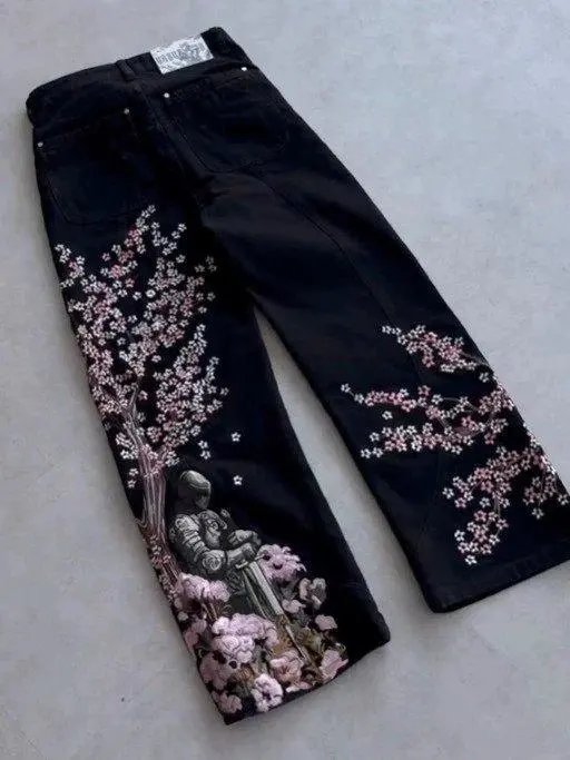 Unbranded Jeans Wide-leg embroidered — Style 3