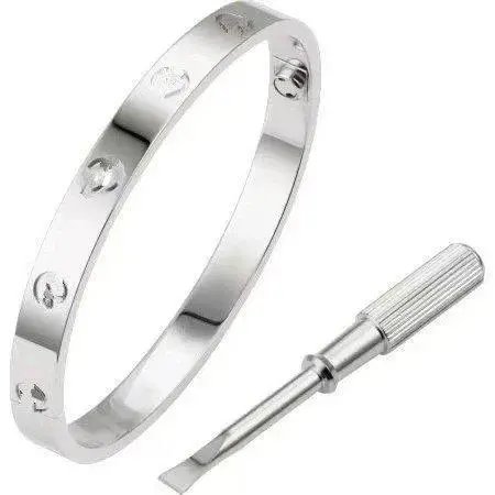 Unbranded Jewelry Screw-Motif Bangle Bracelet — Style 5