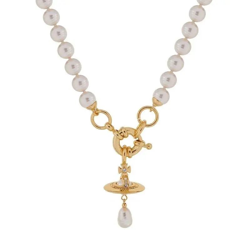 Vivienne Westwood Jewelry Pearl-Bead Orb Charm Necklace and Bracelet Set — Style 6
