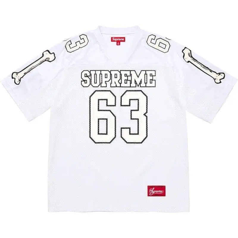 Supreme Football Jerseys Numbered mesh jersey — Style 3