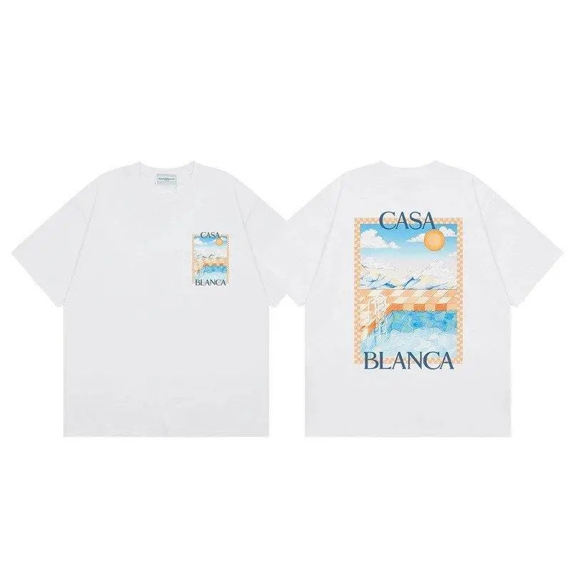Casablanca T-Shirts Short-Sleeve Graphic Print — Style 9