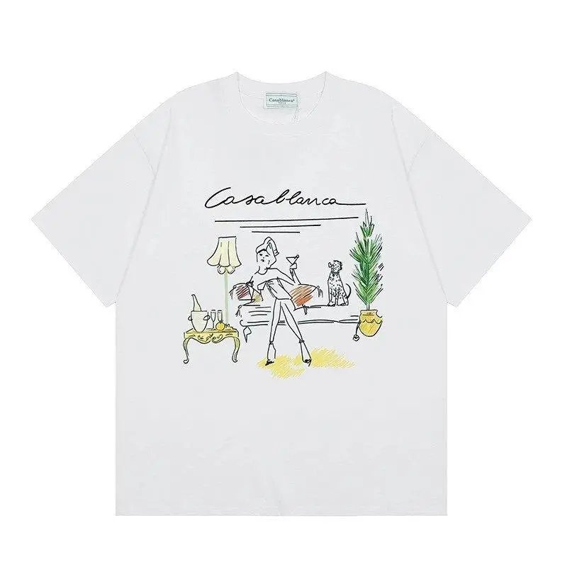 Casablanca T-Shirts Short-Sleeve Graphic Print — Style 25