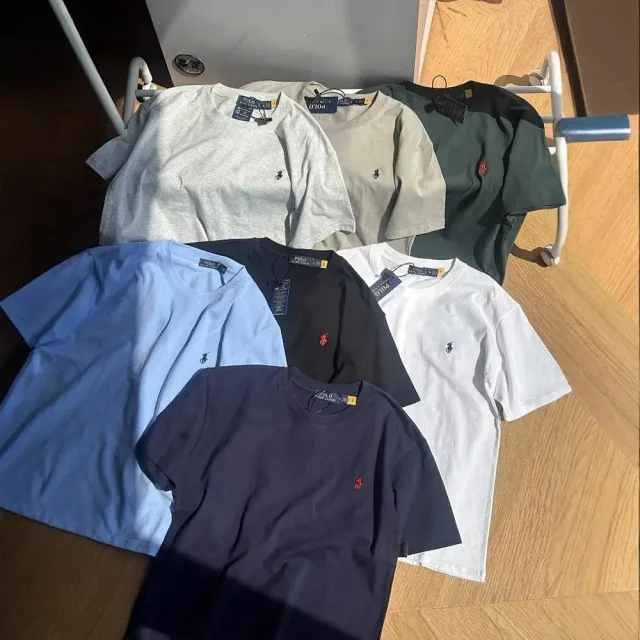 Polo Ralph Lauren T-Shirts Short-sleeve crewneck T-shirt with embroidered pony logo product detail image 1